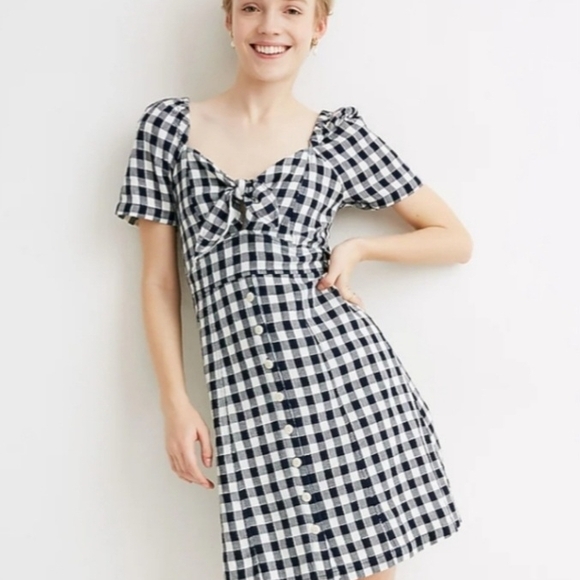 Checkered Black and White Dress - Picture 1 of 12